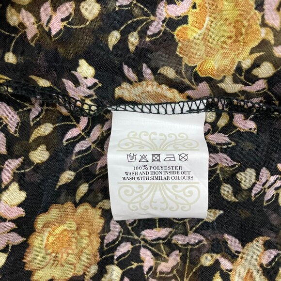 NWT Never Fully Dressed Sheer Floral Midi Tunic Shirt Dress Size M Button Front - Picture 10 of 10